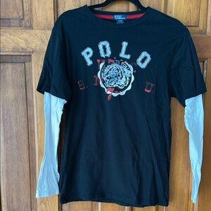Polo Black Graphic Long Sleeve Shirt